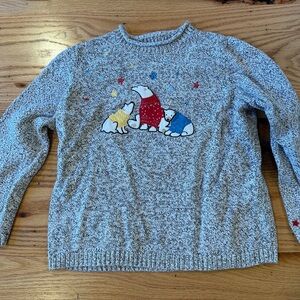 Christopher & Banks Gray Sweater with Polar Bear Design